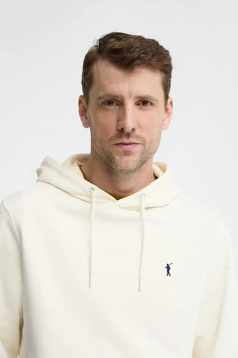 Nude hoodie with Rigby Go embroidery - Image 3