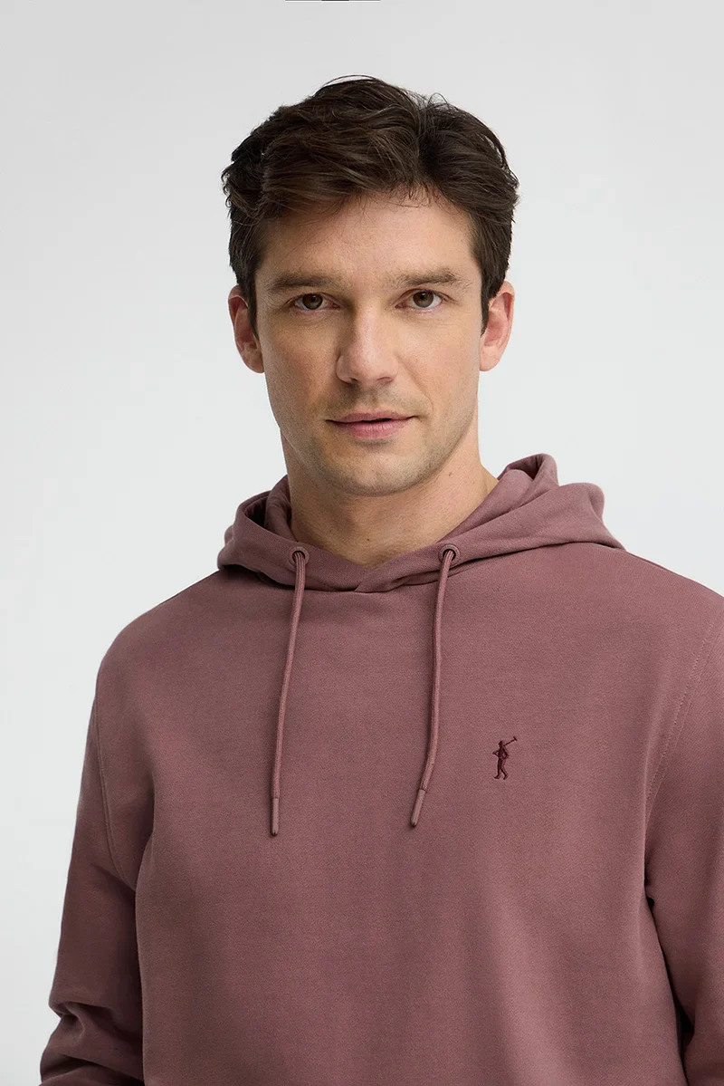 Wine-pink hoodie with Rigby Go embroidery - Image 3