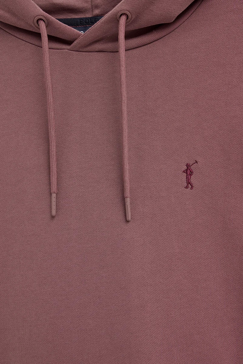 Wine-pink hoodie with Rigby Go embroidery - Image 7