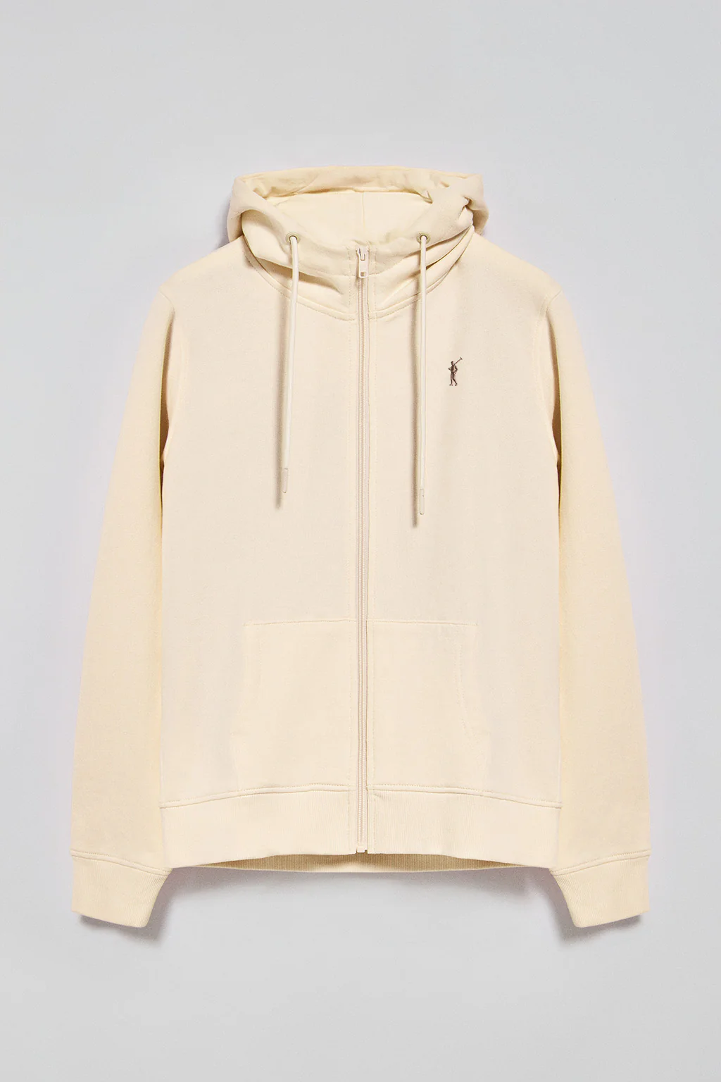 Nude hoodie with zip and Rigby Go embroidery - Image 5