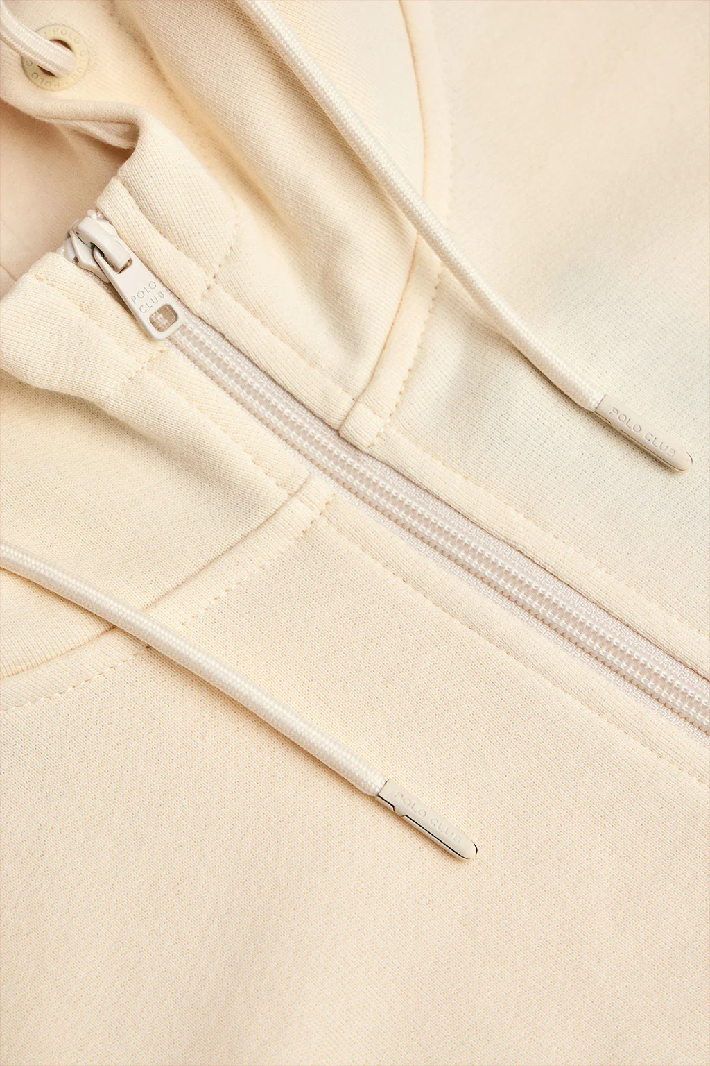 Nude hoodie with zip and Rigby Go embroidery - Image 7