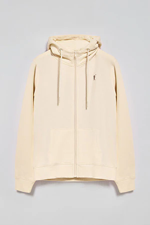 Nude hoodie with zip and Rigby Go embroidery - Image 9