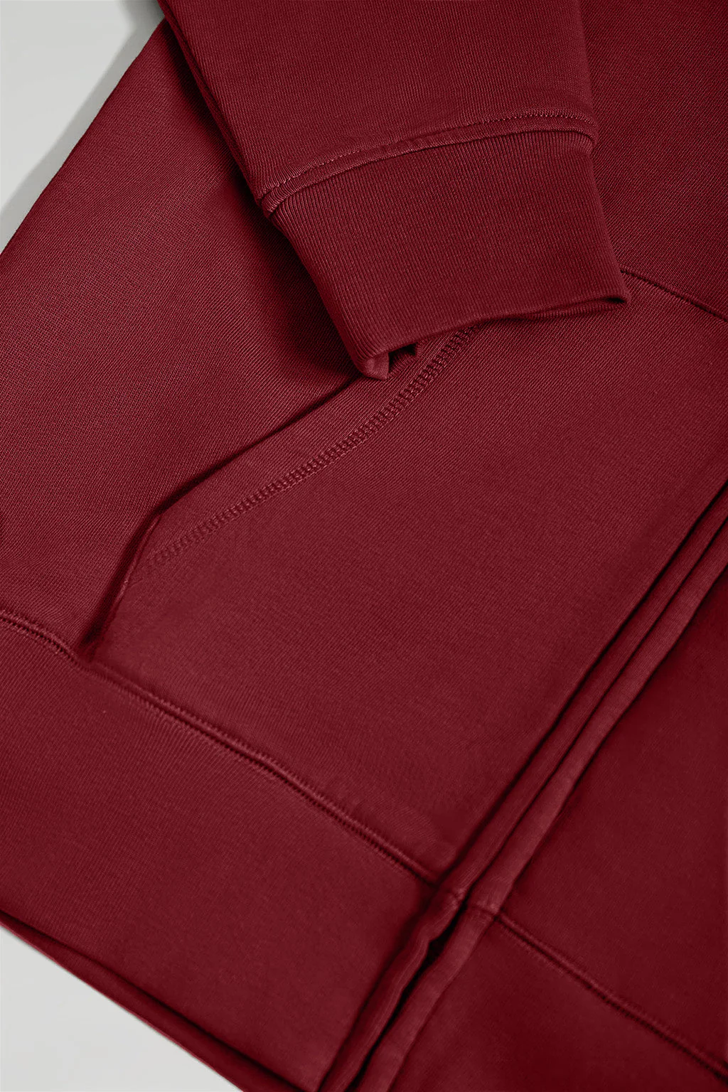 Maroon-grey zip-through hoodie with Rigby Go logo - Image 7
