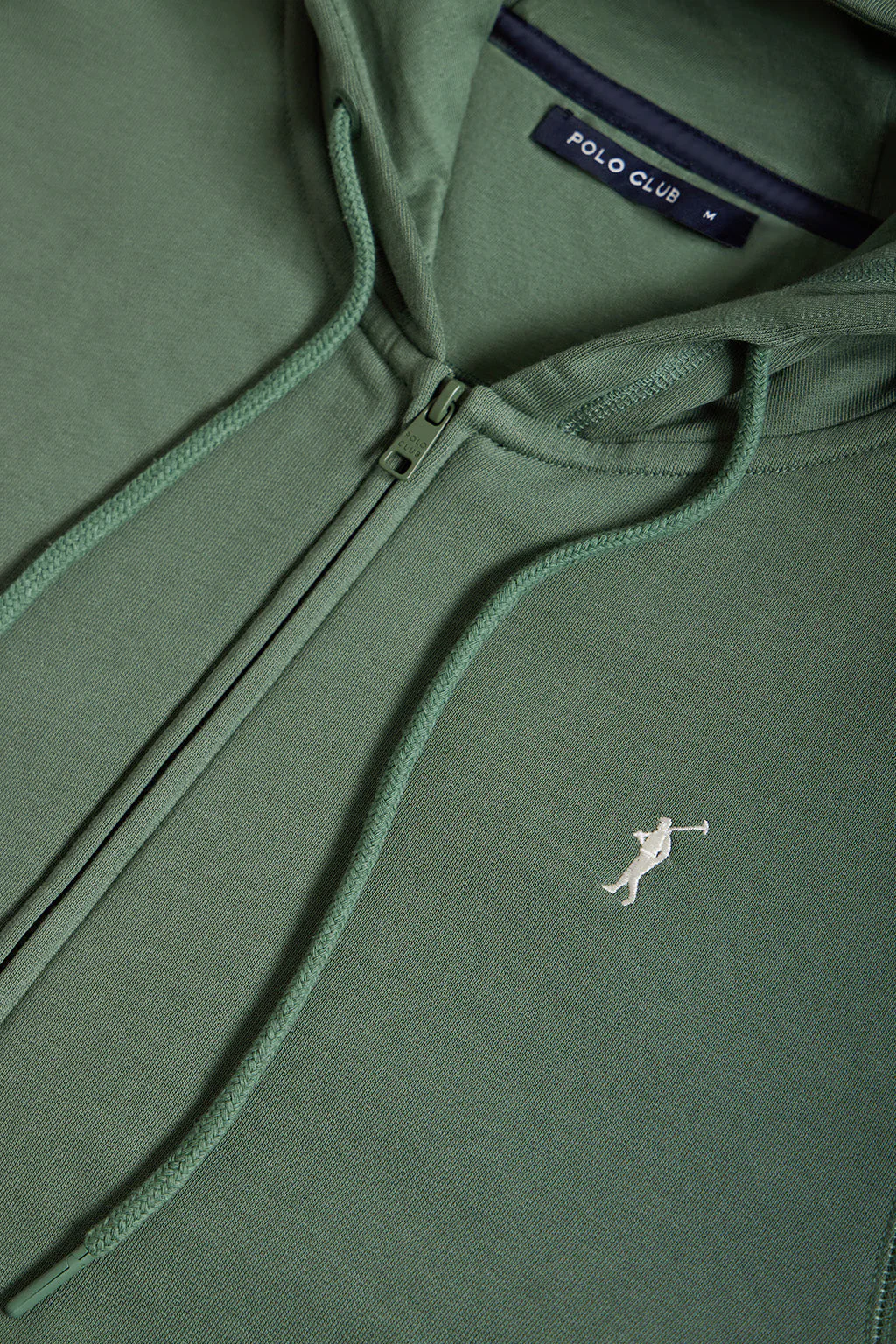 Dark-green zip-through hoodie with Rigby Go logo - Image 6