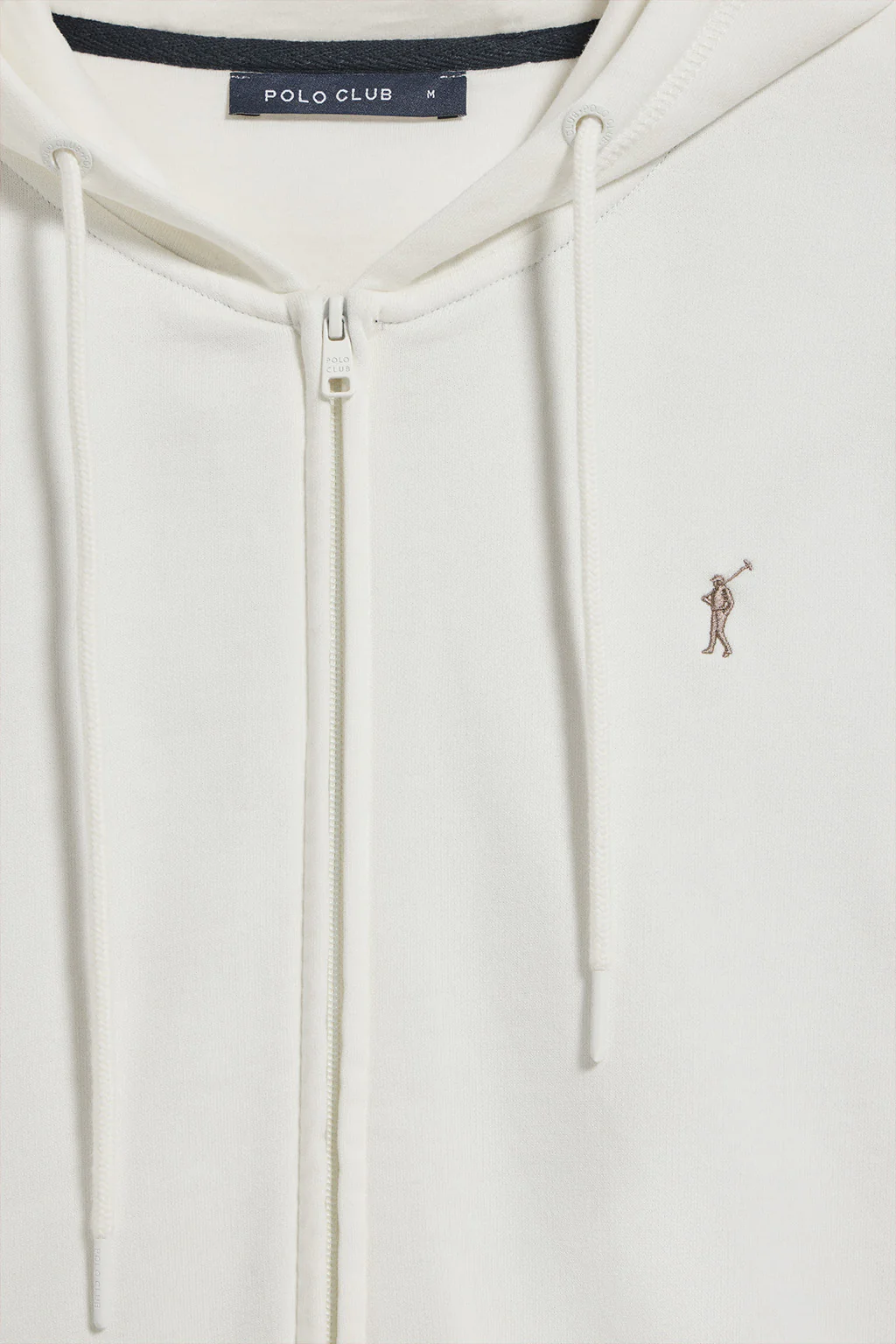 Beige zip-up hoodie with Rigby Go logo - Image 2