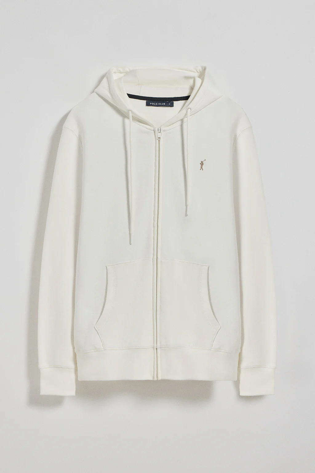 Beige zip-up hoodie with Rigby Go logo - Image 3