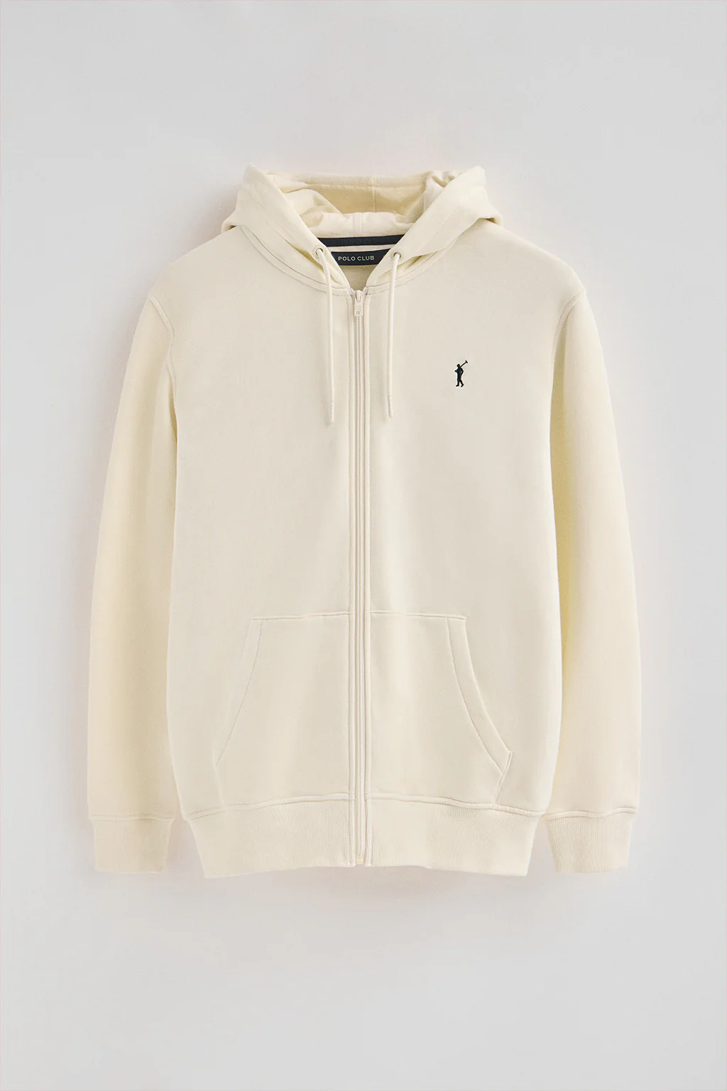 Nude zip-up hoodie with Rigby Go logo - Image 5