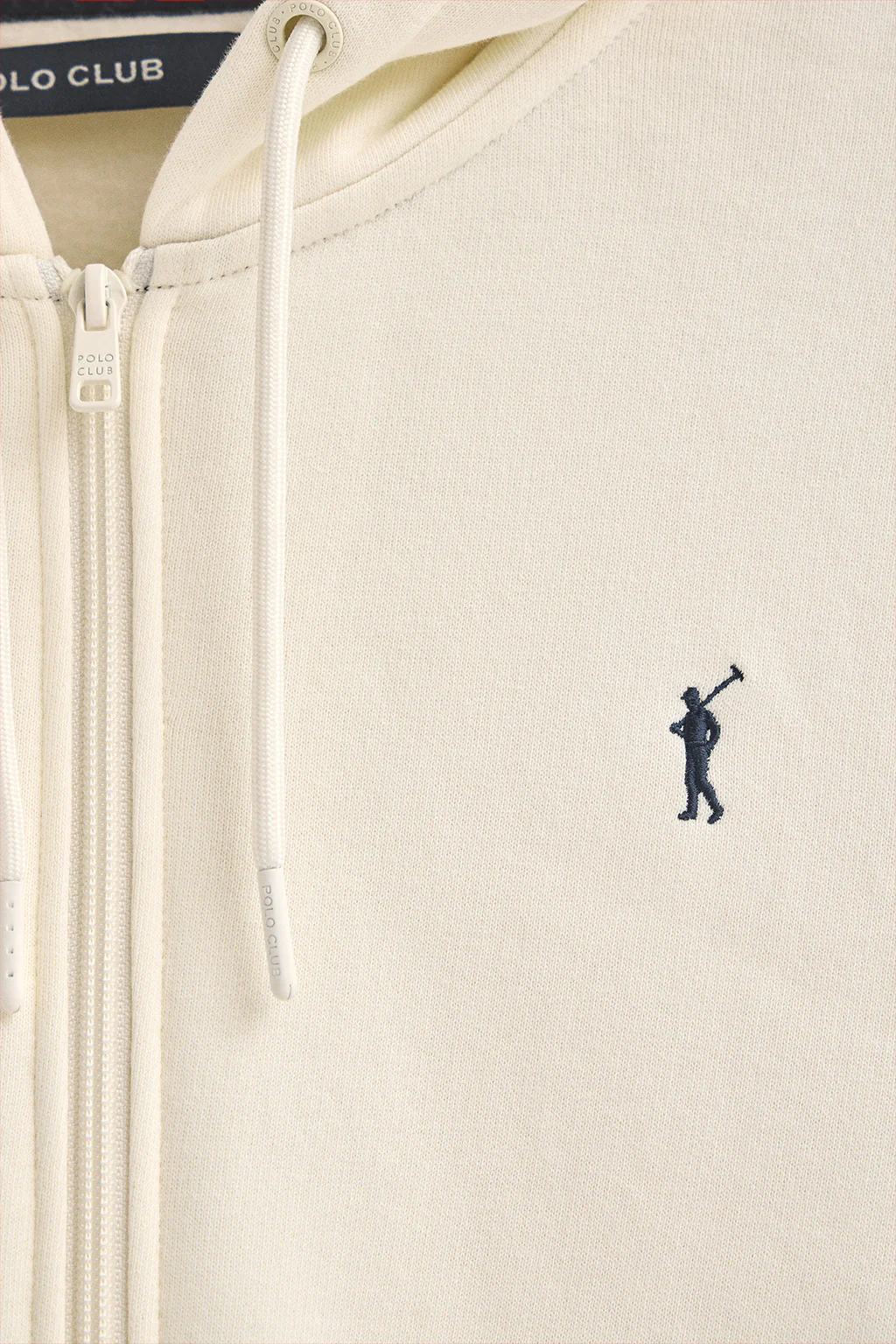 Nude zip-up hoodie with Rigby Go logo - Image 6
