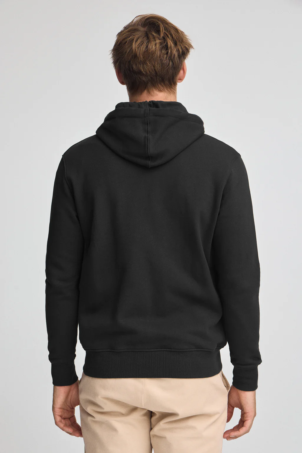 Black zip-up hoodie with Rigby Go logo - Image 4