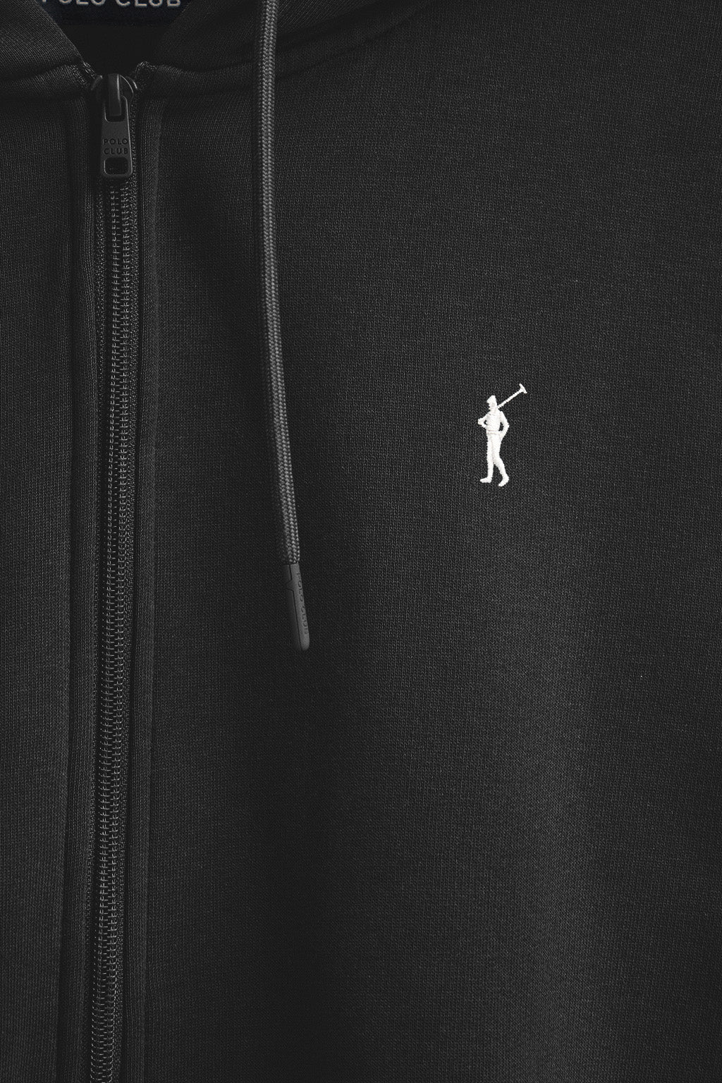 Black zip-up hoodie with Rigby Go logo - Image 6