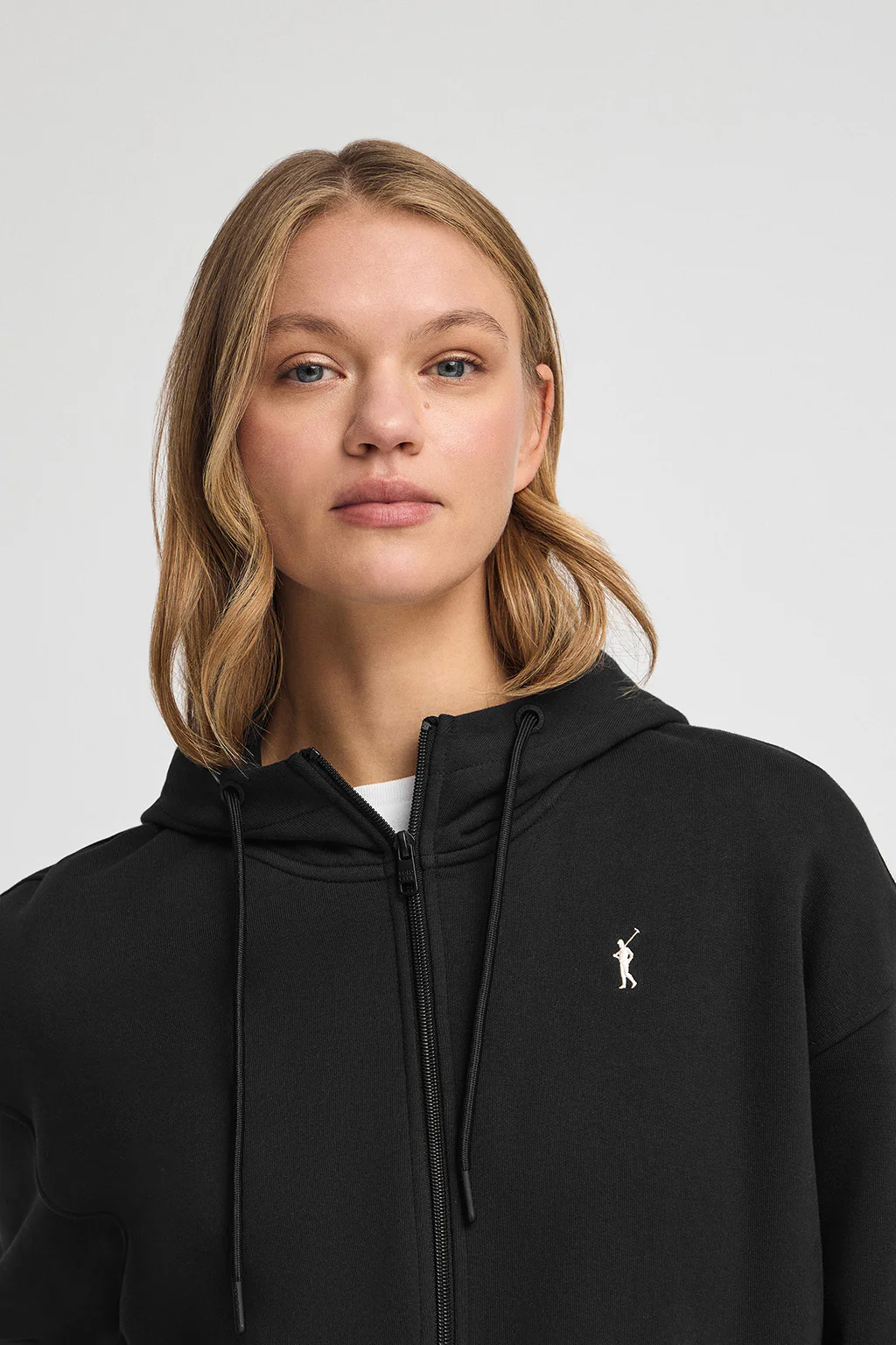 Black zipped hoodie and Rigby Go logo - Image 2