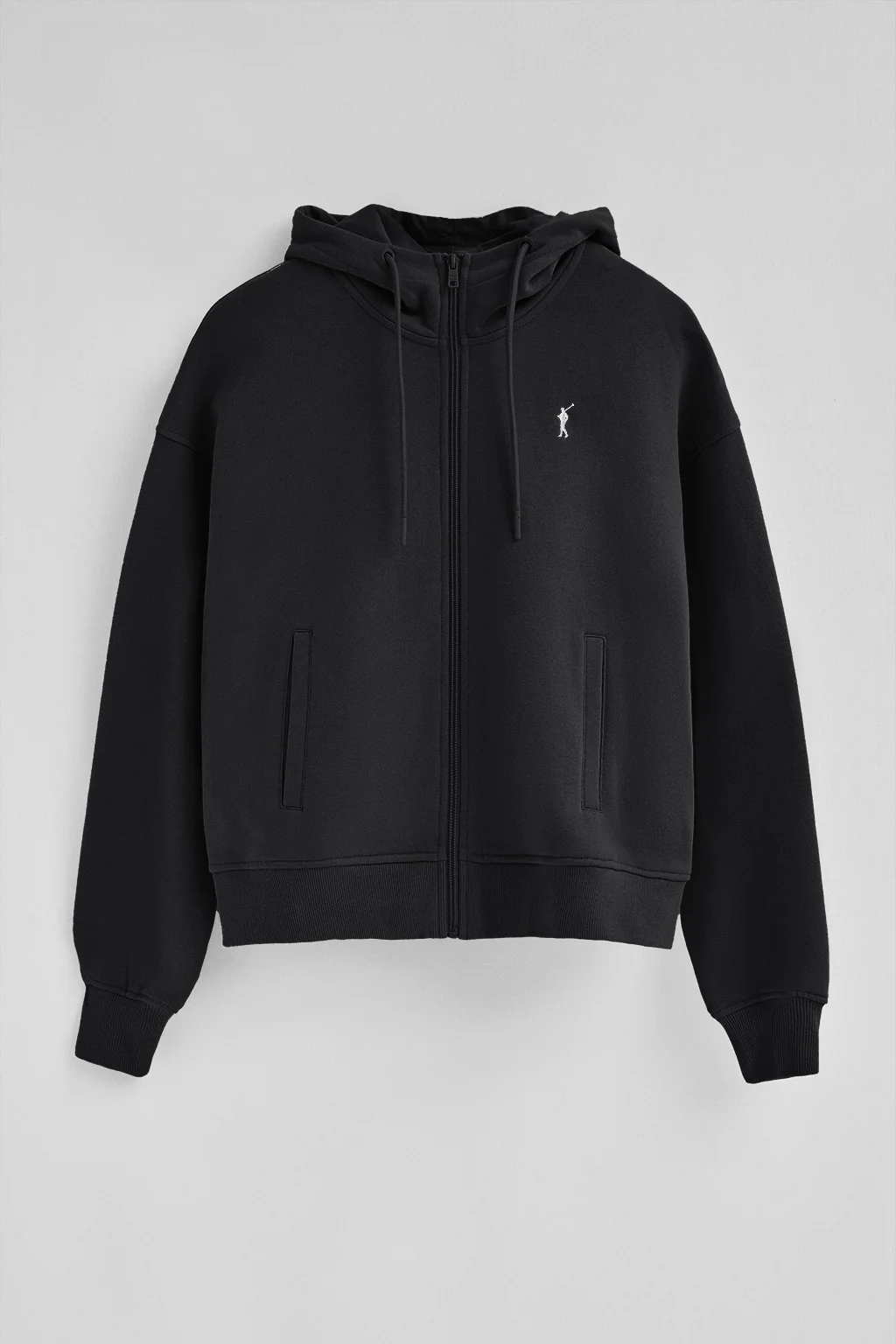 Black zipped hoodie and Rigby Go logo - Image 5