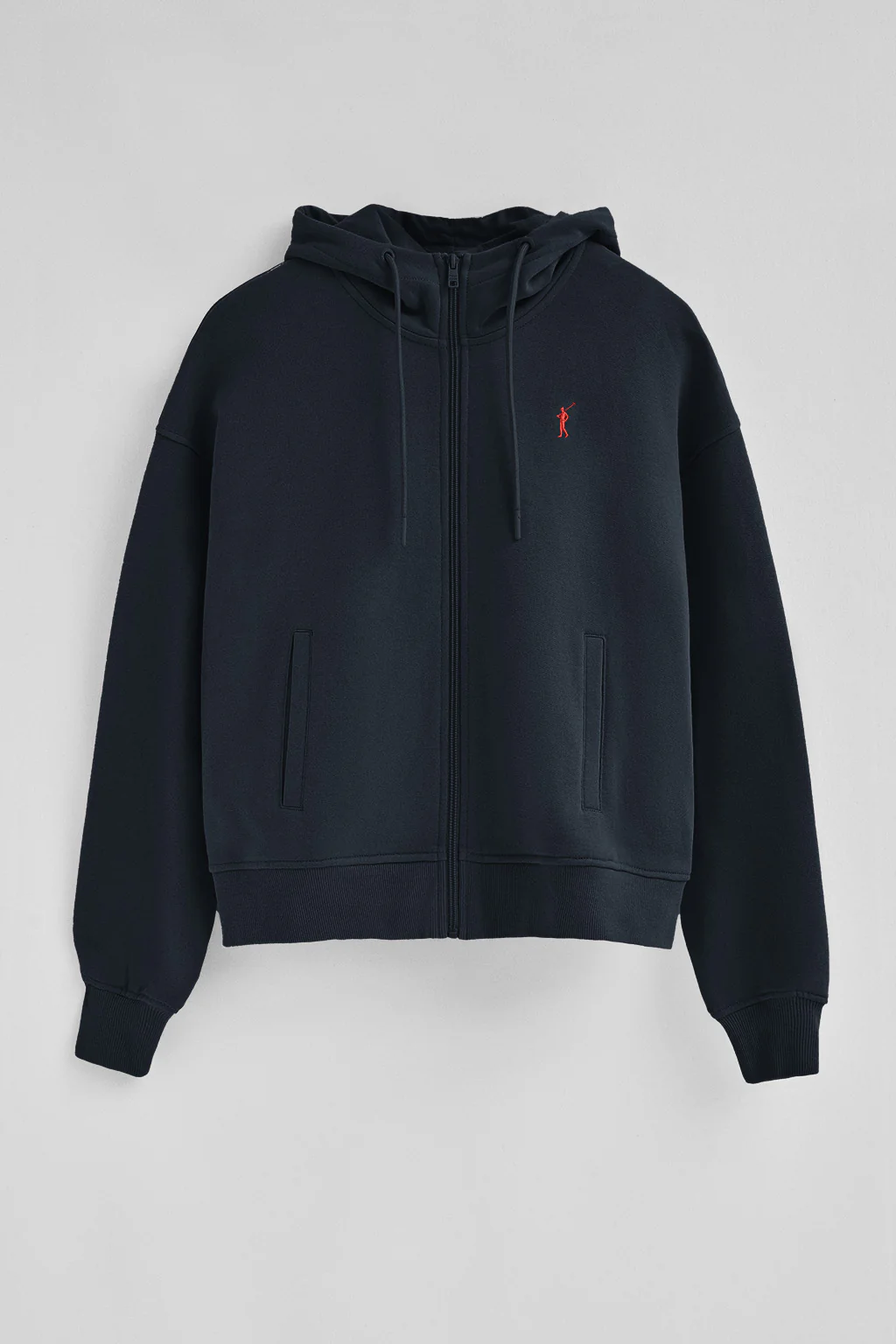 Navy-blue zipped hoodie with Rigby Go logo - Image 7