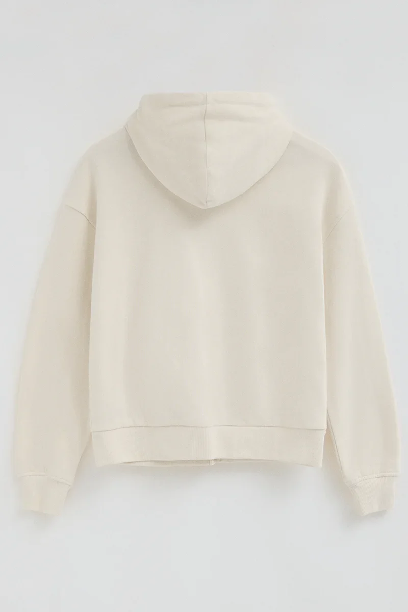 Nude zipped hoodie with Rigby Go embroidery - Image 7