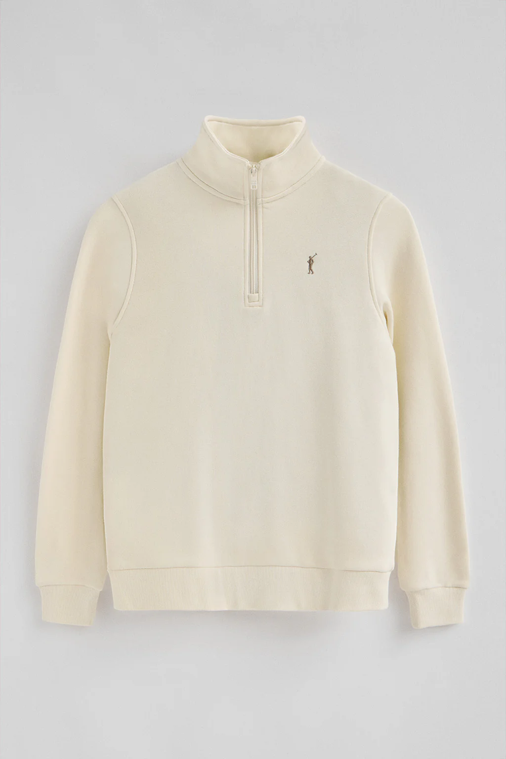 Nude half-zip sweatshirt with Rigby Go logo - Image 5