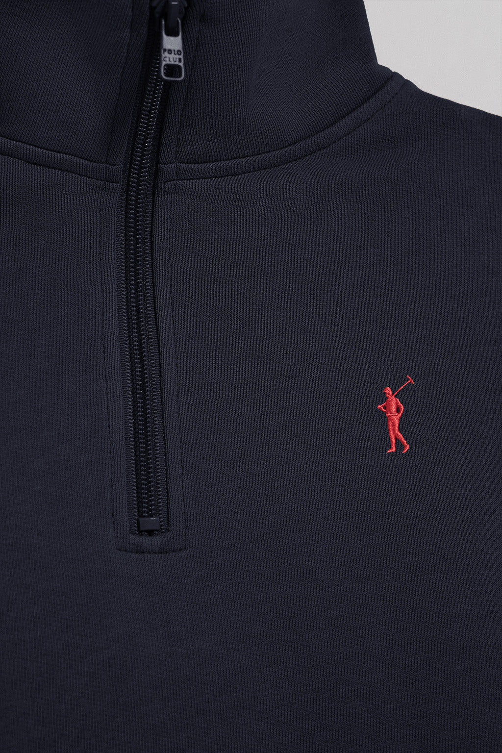 Navy-blue half-zip sweatshirt with Rigby Go embroidery - Image 6