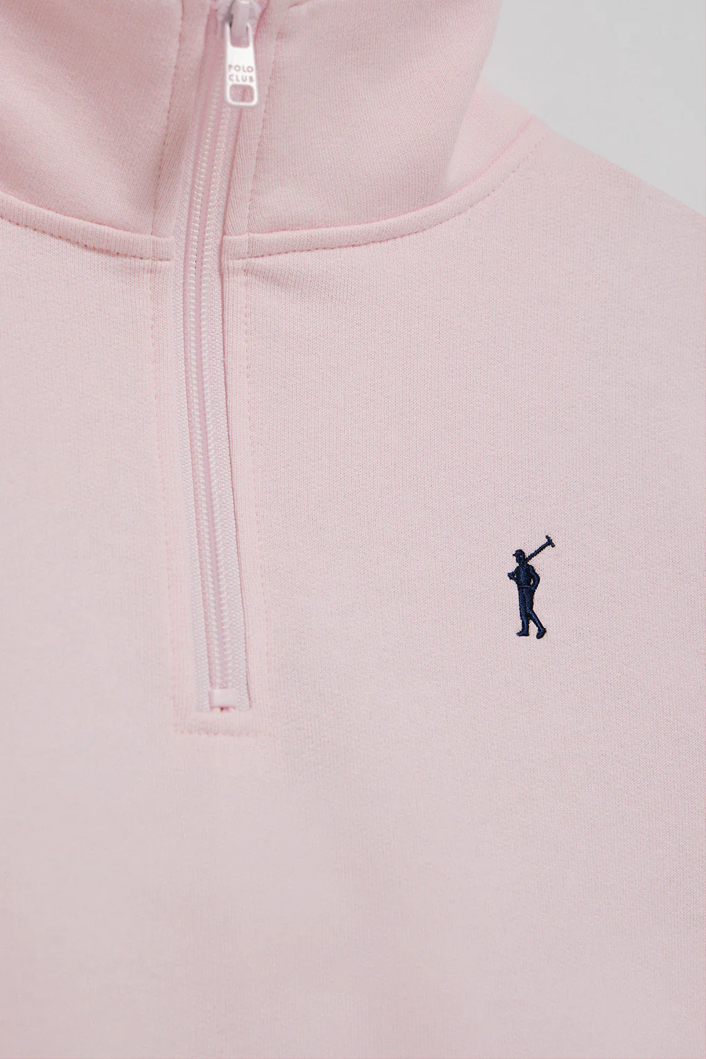 Pink half-zip sweatshirt with Rigby Go embroidery - Image 7