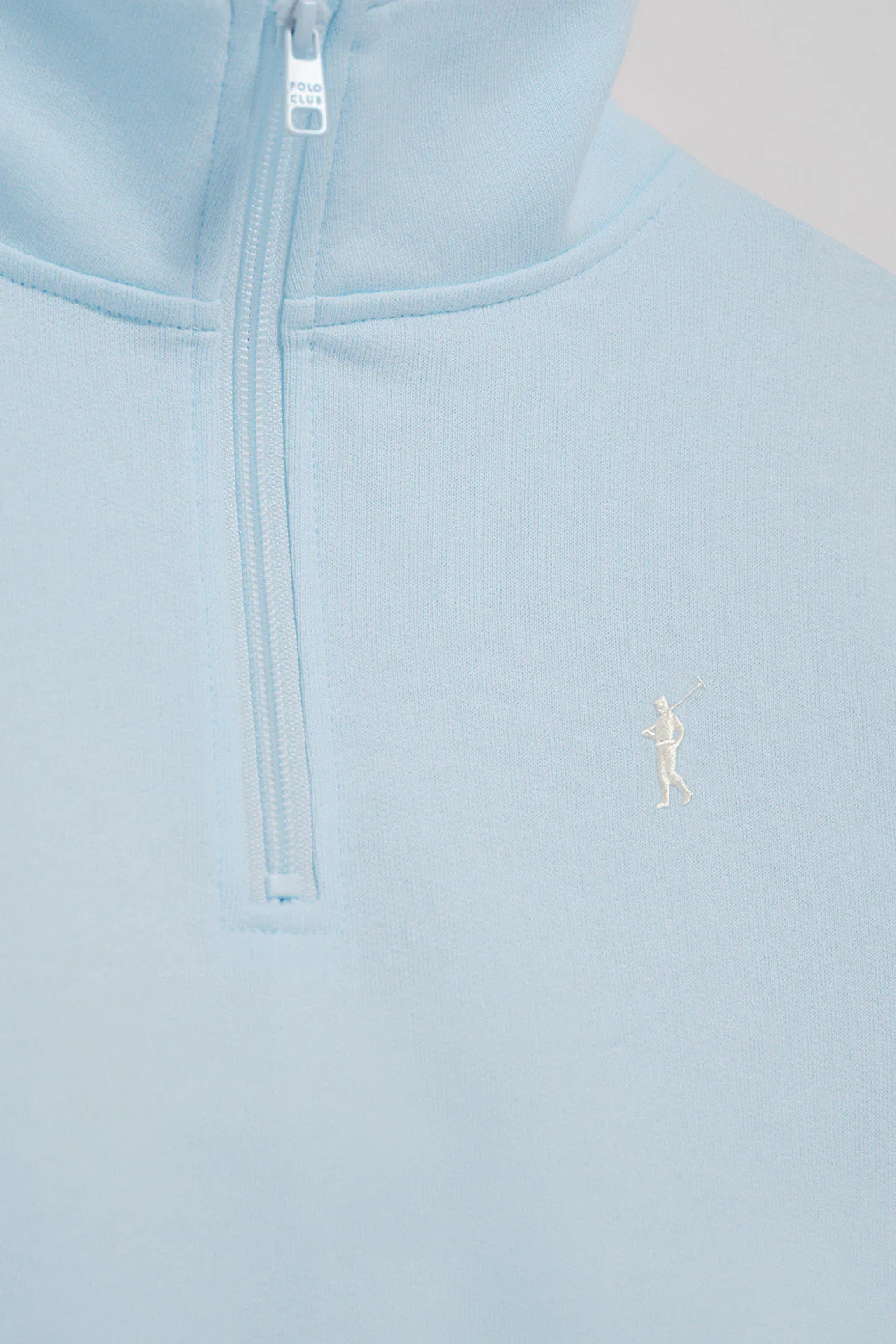 Light-blue half-zip sweatshirt with Rigby Go embroidery - Image 6