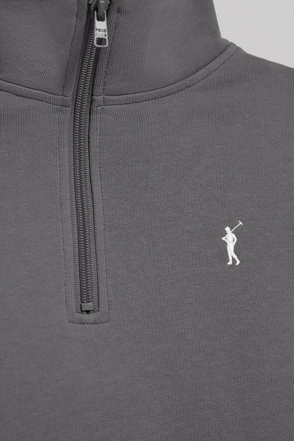 Asphalt-grey half-zip sweatshirt with Rigby Go embroidery - Image 6