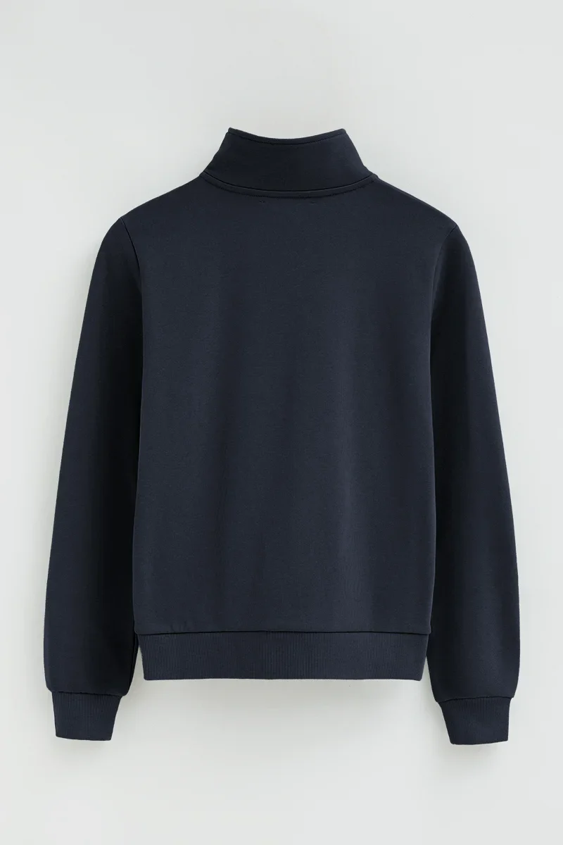 Navy-blue sweatshirt with zipped neck and Rigby Go logo - Image 8