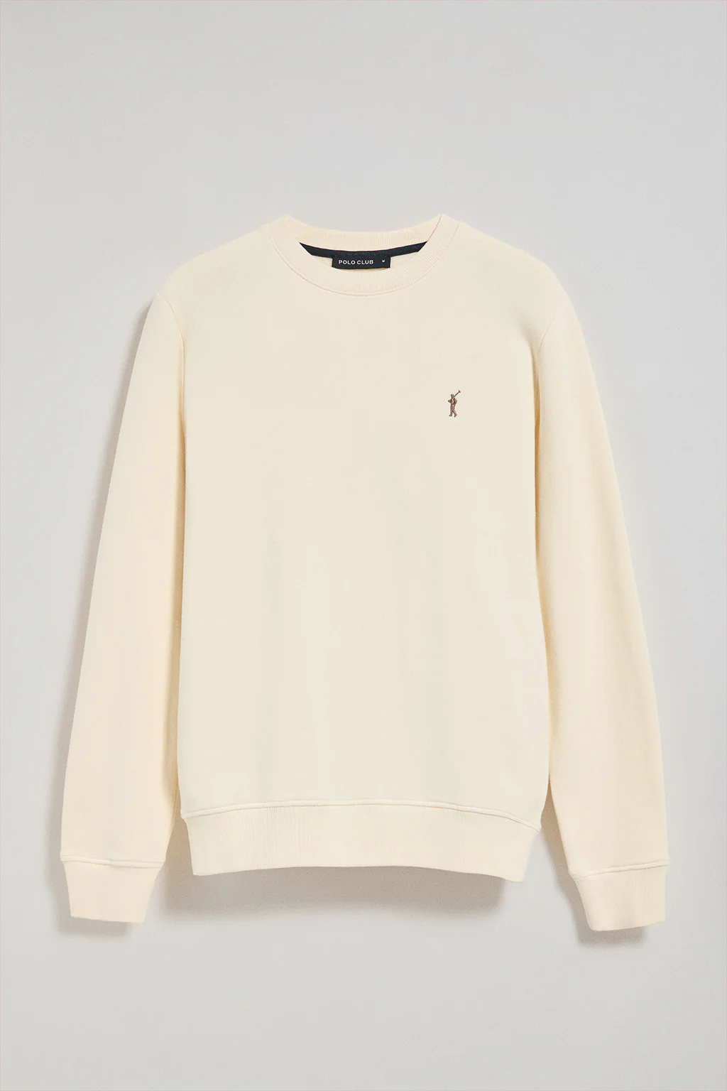 Nude round-neck sweatshirt with Rigby Go embroidered logo - Image 5