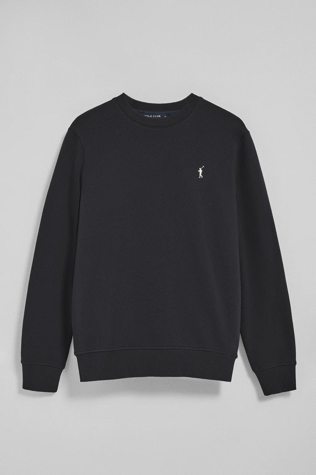 Black round-neck sweatshirt with Rigby Go embroidered logo - Image 6