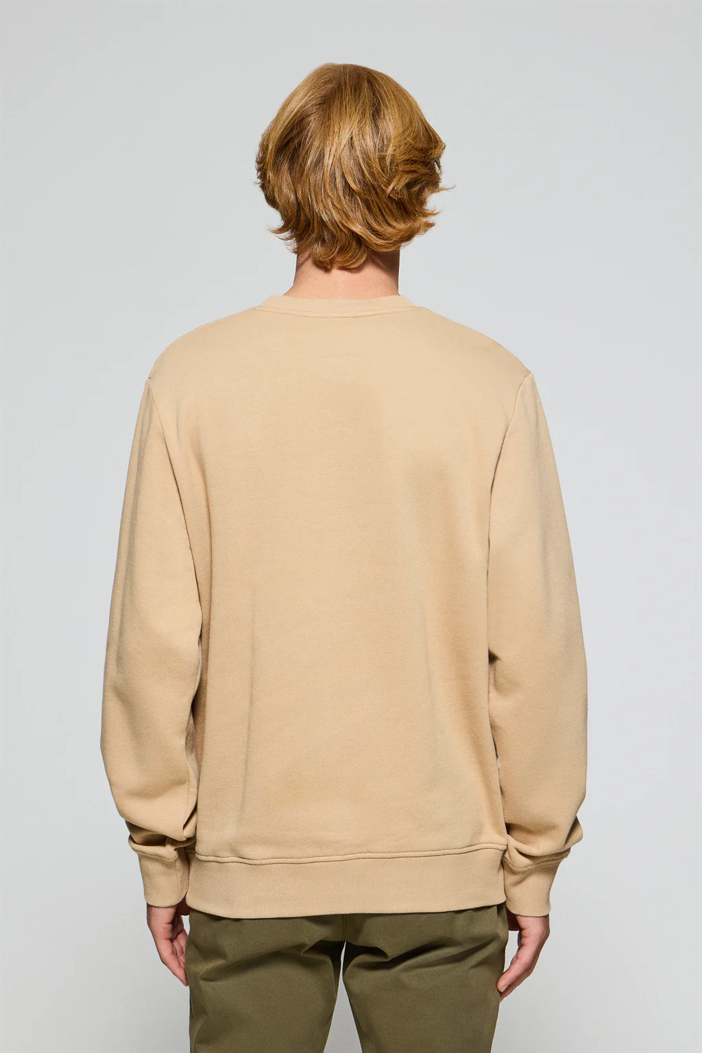Camel round-neck sweatshirt with Rigby Go embroidered logo - Image 2