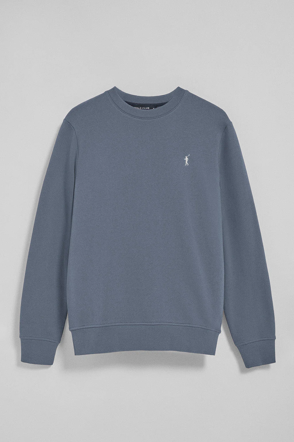 Denim-blue round-neck sweatshirt with Rigby Go embroidered logo - Image 5