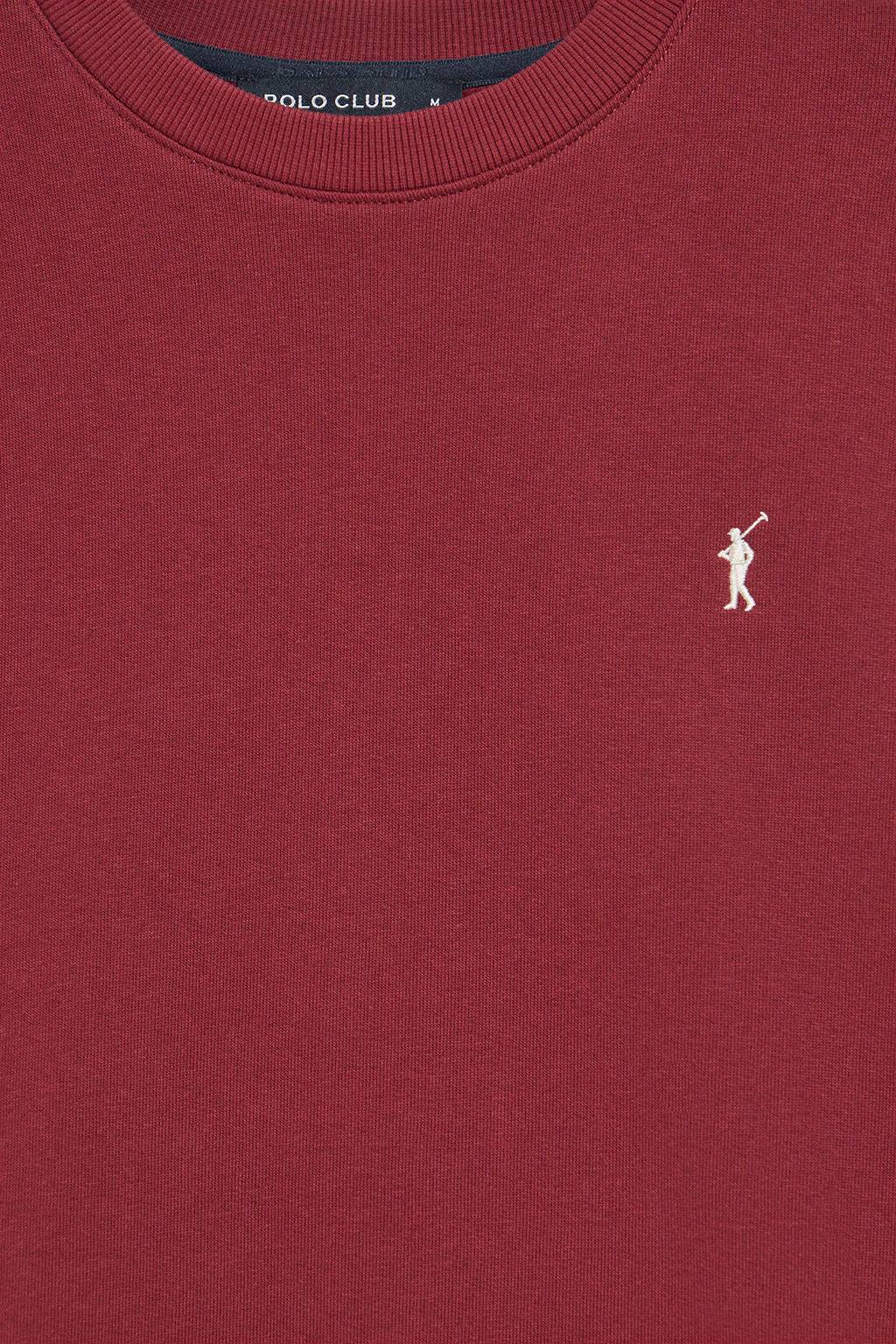 Maroon round-neck sweatshirt with Rigby Go embroidered logo - Image 6