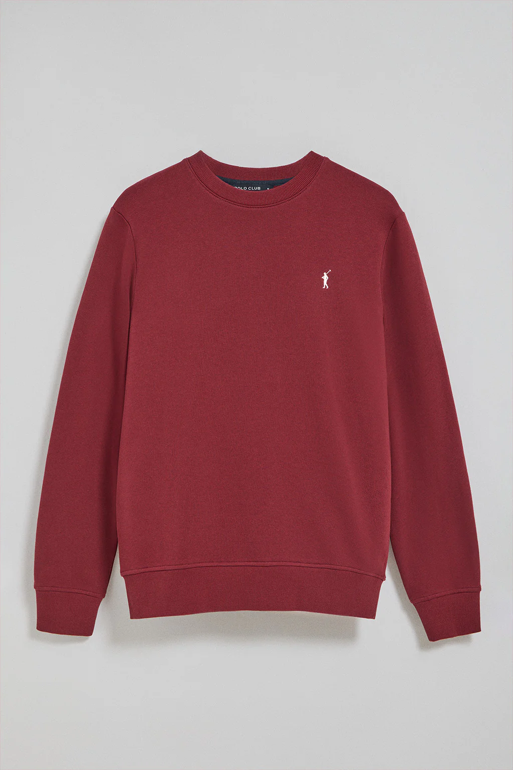 Maroon round-neck sweatshirt with Rigby Go embroidered logo - Image 7