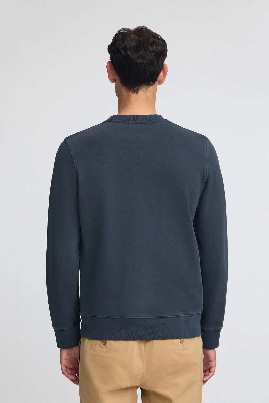Navy-blue washed-effect sweatshirt with Rigby Go logo - Image 4