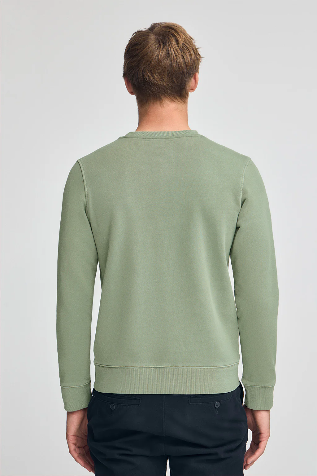 Pale-green washed-effect sweatshirt with Rigby Go logo - Image 4