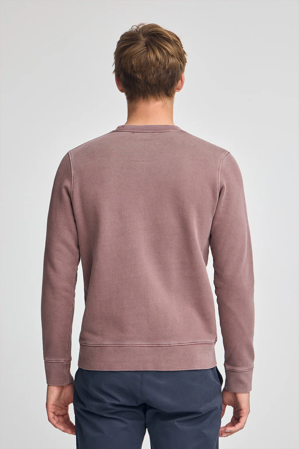Taupe-pink washed-effect sweatshirt with Rigby Go logo - Image 4
