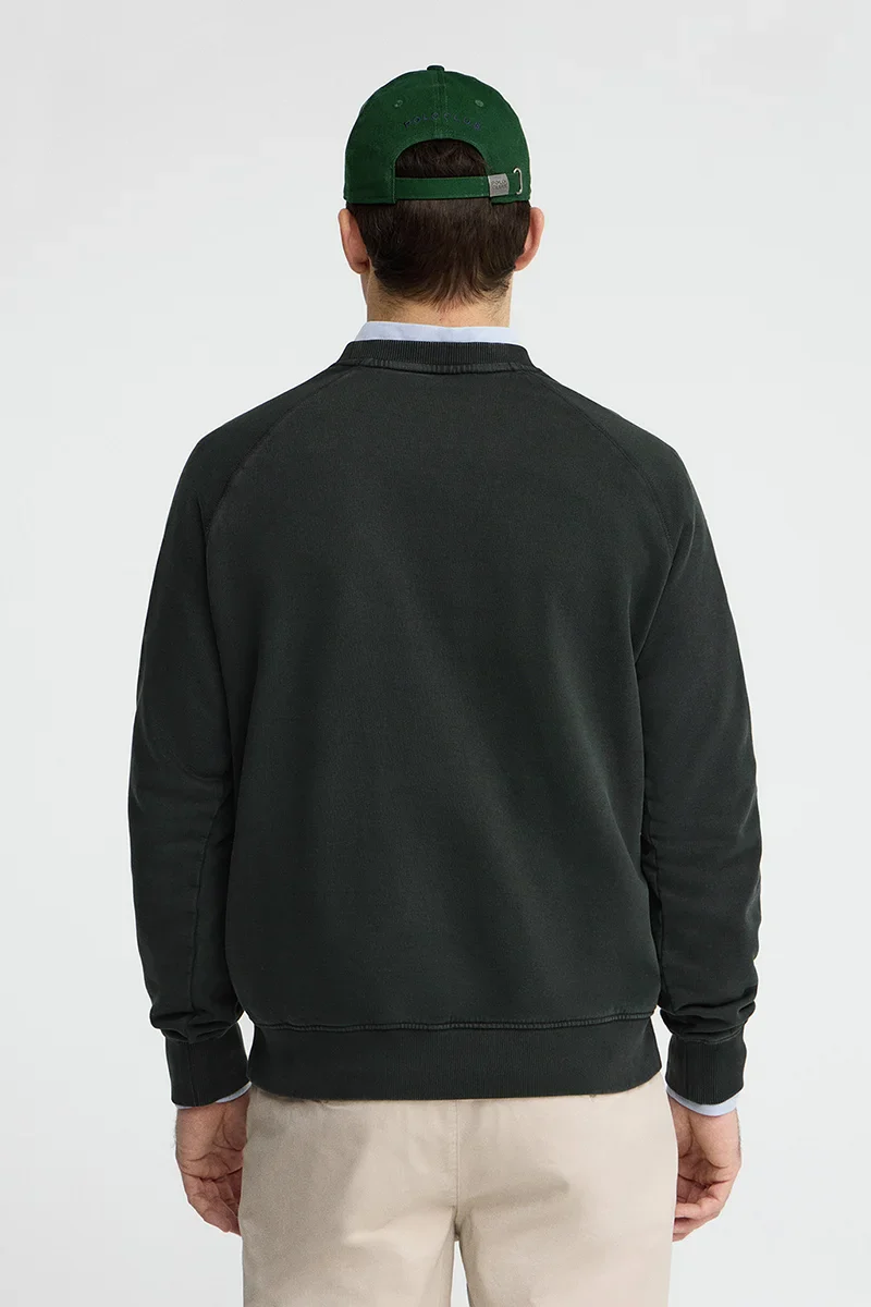 Black round-neck sweatshirt with Rigby Go embroidery - Image 5
