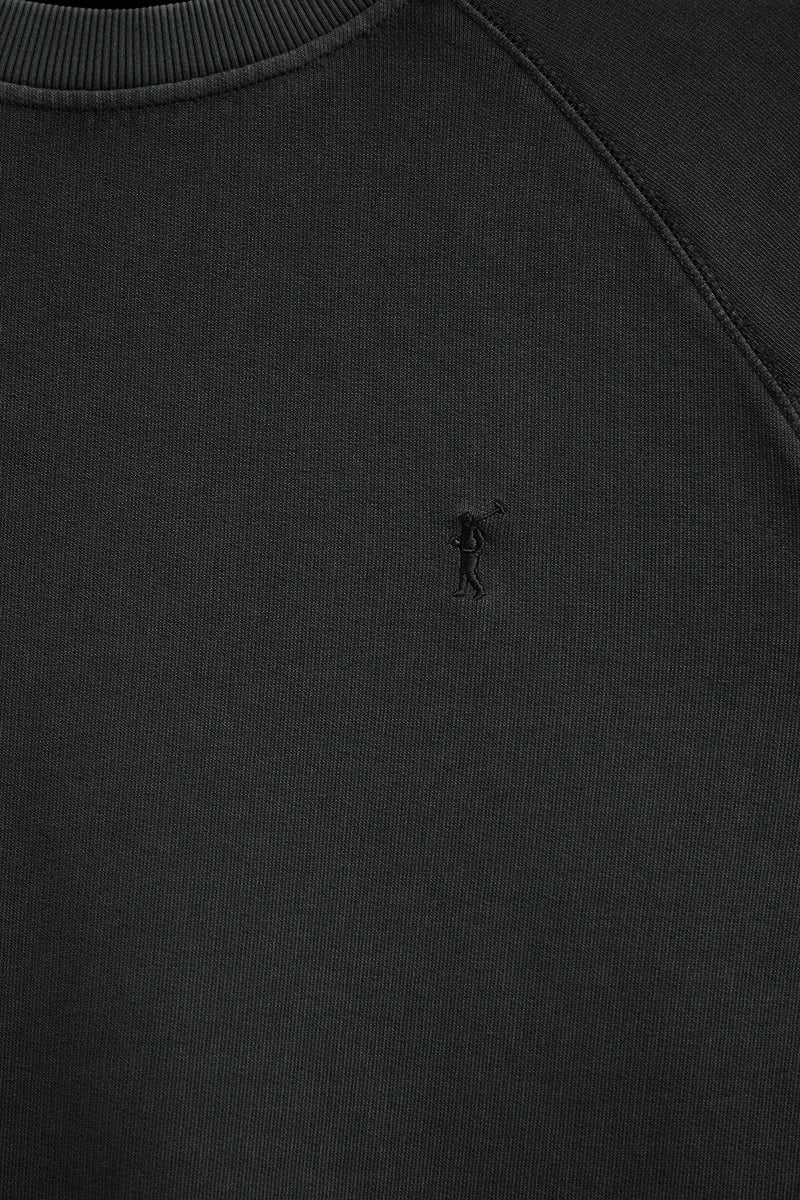 Black round-neck sweatshirt with Rigby Go embroidery - Image 7