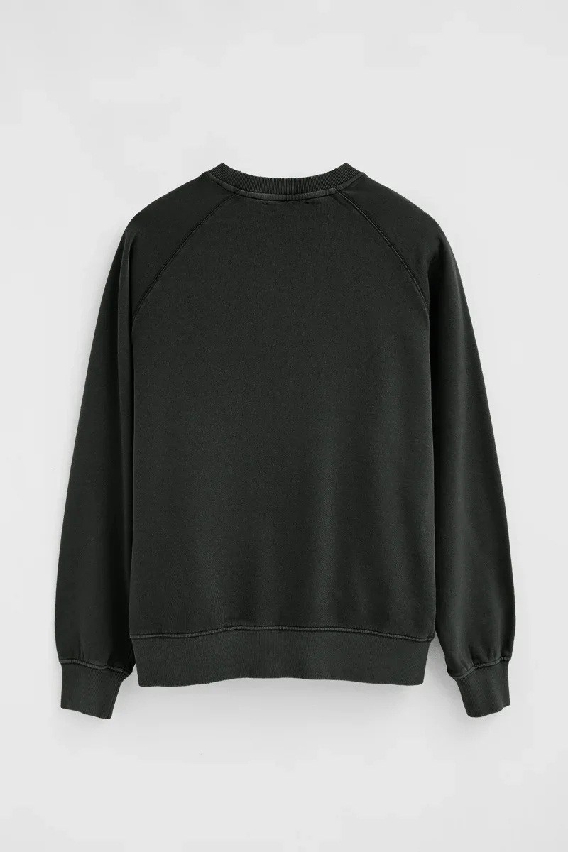 Black round-neck sweatshirt with Rigby Go embroidery - Image 8