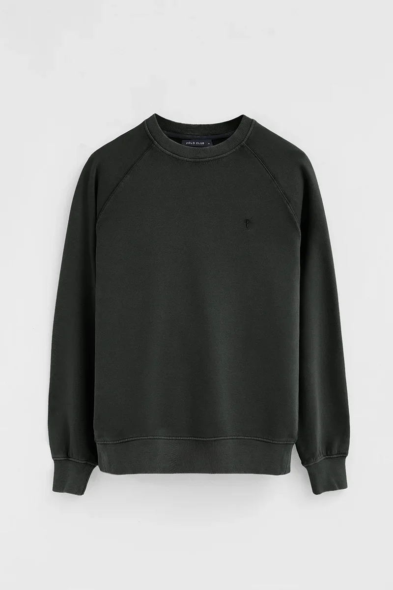 Black round-neck sweatshirt with Rigby Go embroidery - Image 9