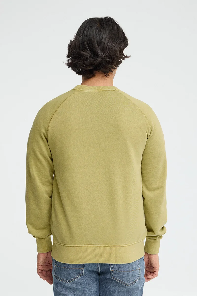 Leaf-green round-neck sweatshirt with Rigby Go embroidery - Image 5