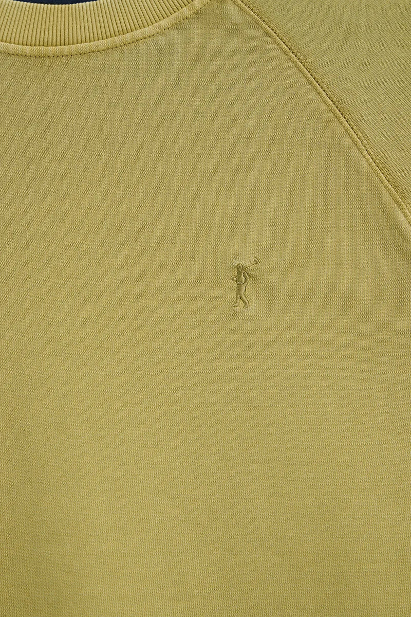 Leaf-green round-neck sweatshirt with Rigby Go embroidery - Image 7