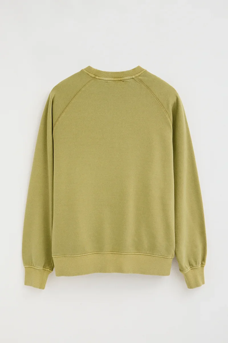 Leaf-green round-neck sweatshirt with Rigby Go embroidery - Image 8