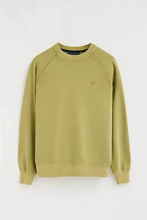 Leaf-green round-neck sweatshirt with Rigby Go embroidery - Image 9