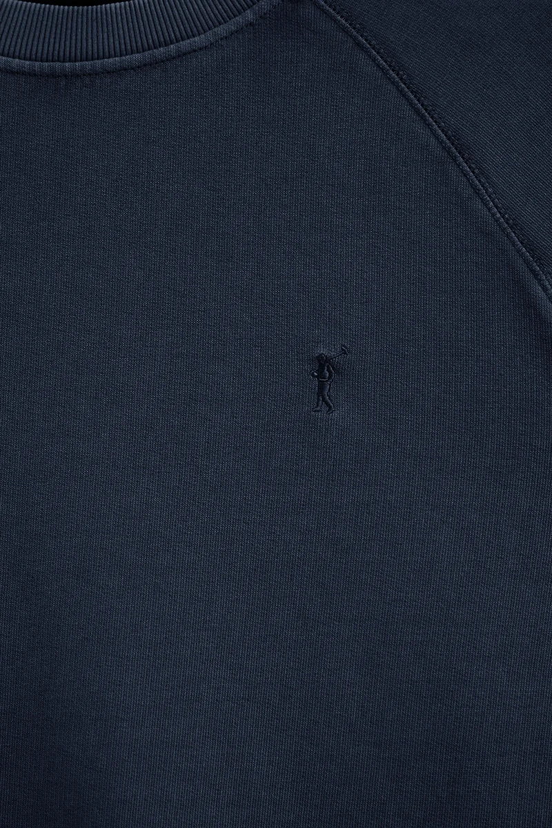 Navy-blue round-neck sweatshirt with Rigby Go embroidery - Image 7