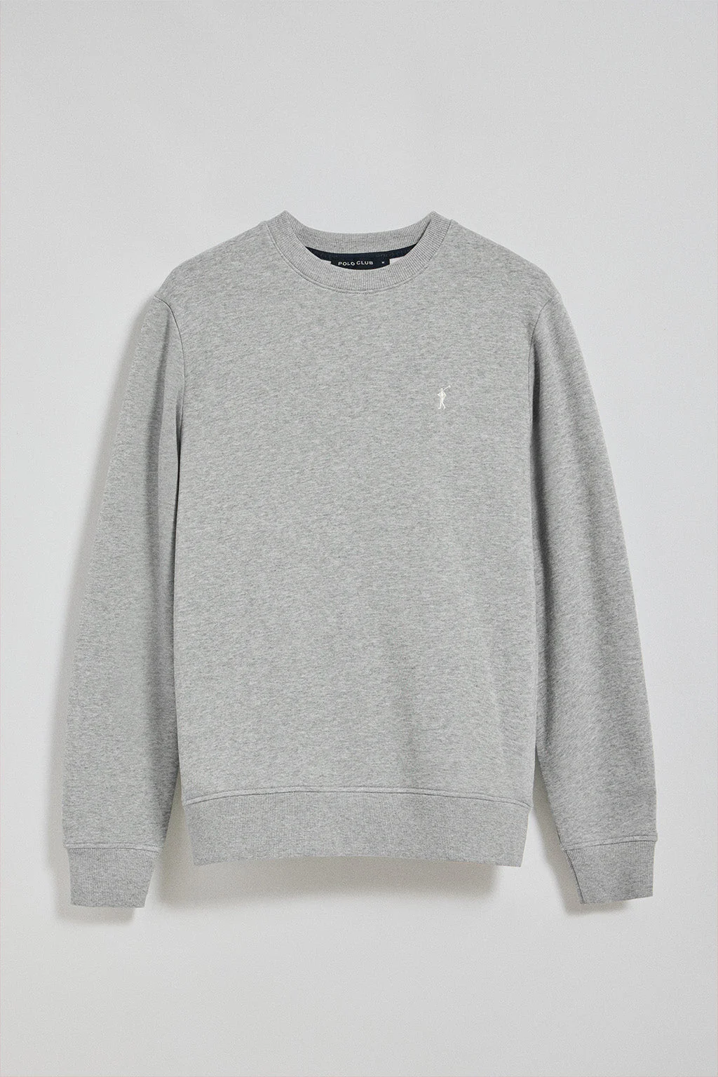 Grey-marl round-neck sweatshirt with Rigby Go embroidered logo - Image 5