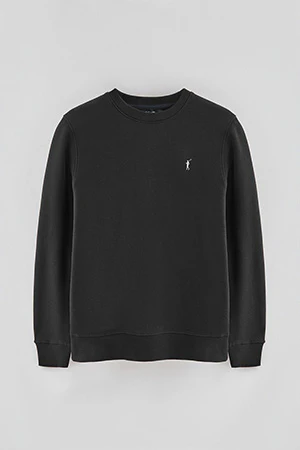 Black relaxed-fit sweatshirt with Rigby Go logo - Image 8