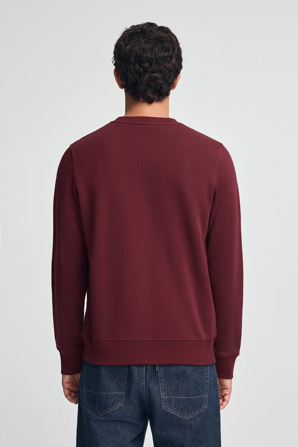 Maroon relaxed-fit sweatshirt with Rigby Go logo - Image 4