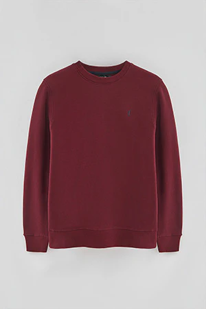 Maroon relaxed-fit sweatshirt with Rigby Go logo - Image 8