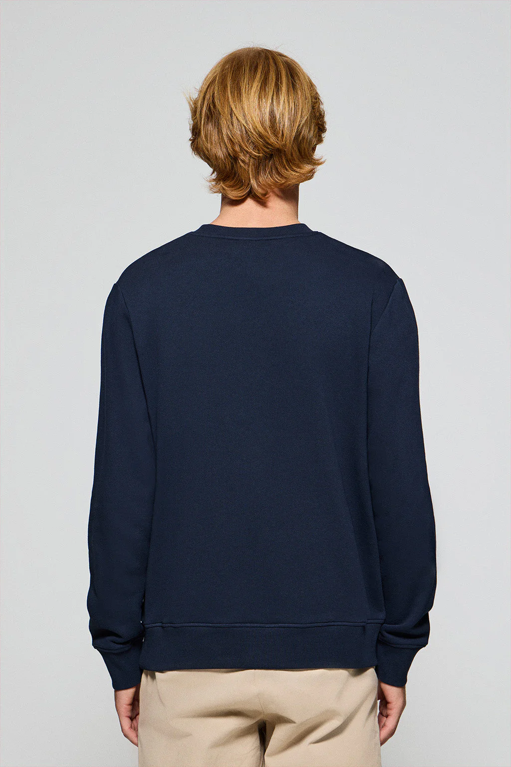 Navy-blue round-neck sweatshirt with Rigby Go embroidered logo - Image 4