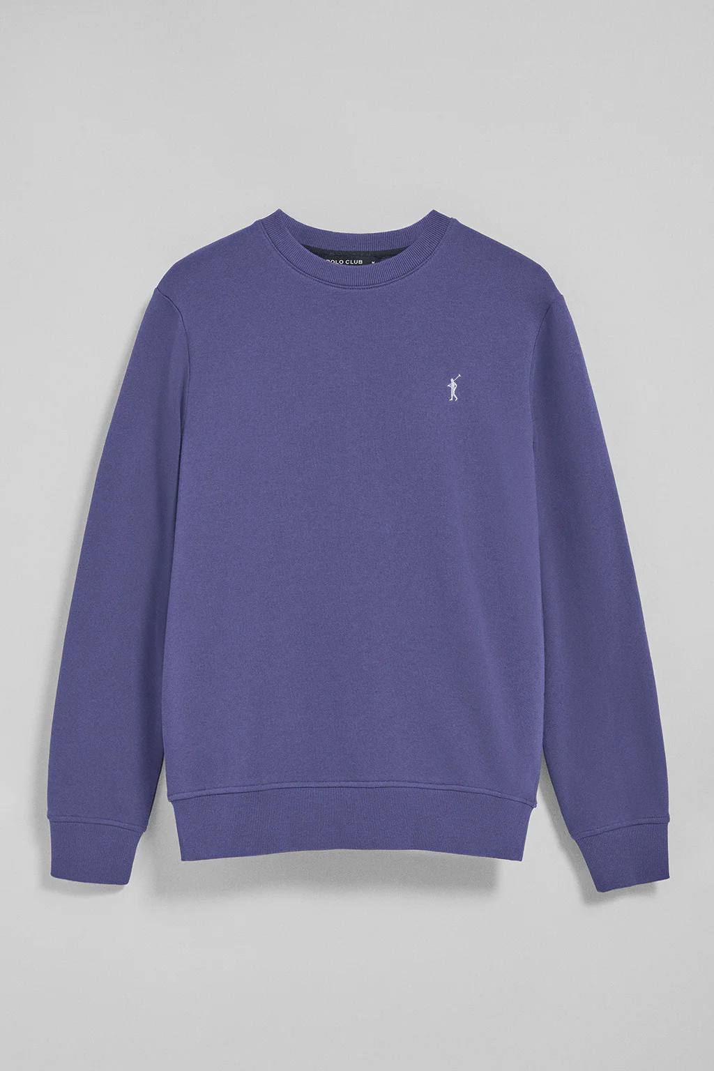 Ocean-blue round-neck sweatshirt with Rigby Go embroidered logo - Image 7