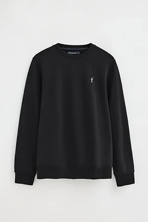 Black relaxed-fit sweatshirt with Rigby Go embroidery - Image 10