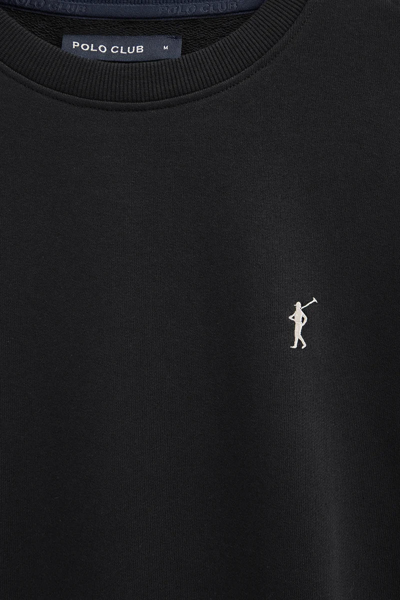 Black relaxed-fit sweatshirt with Rigby Go embroidery - Image 7